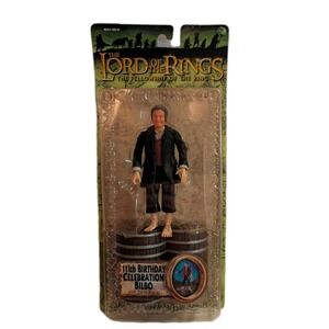 LOTR Fellowship of the Ring 11th Birthday Celebration Bilbo‎ Figure 2004 NIB VTG